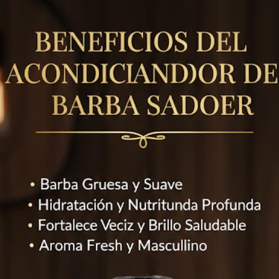 Acondicionador para Barba Thick Beard Smooth – SADOER (Nutrición y Suavidad 120ml)